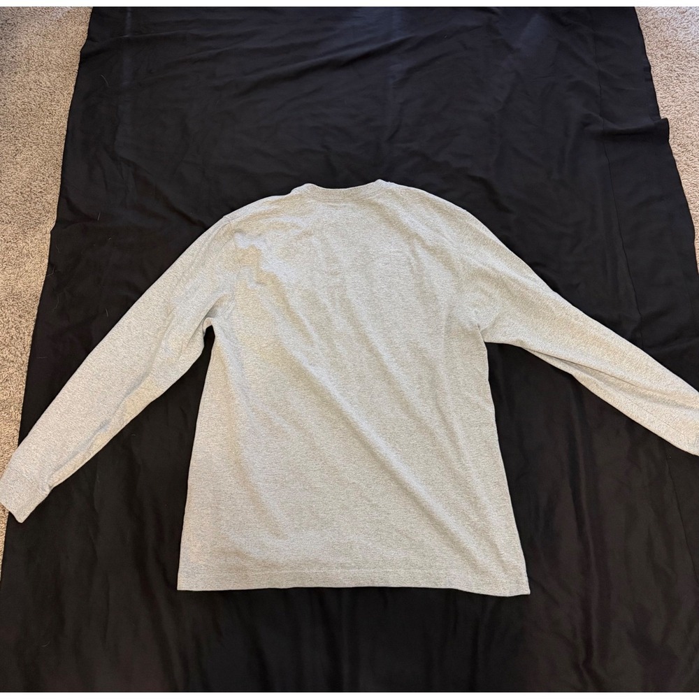 Carhartt Mens Long Sleeve Pocket T-Shirt Heather Gray Original Fit Large K126